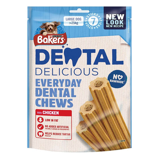 Bakers Dental Delicious Large Dog Chicken Dog Chews 270g