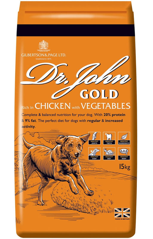 Dr John Gold Rich in Chicken with Vegetables Dry Dog Food 15kg