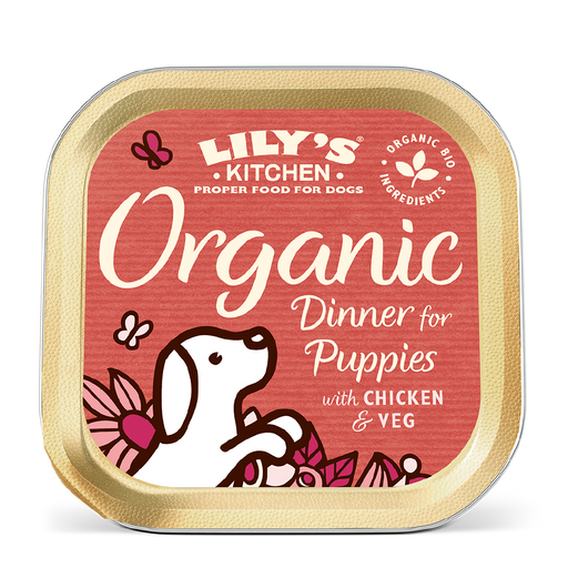 Lily's Kitchen Organic Dinner for Puppies with Chicken & Vegetables Wet Dog Food 150g