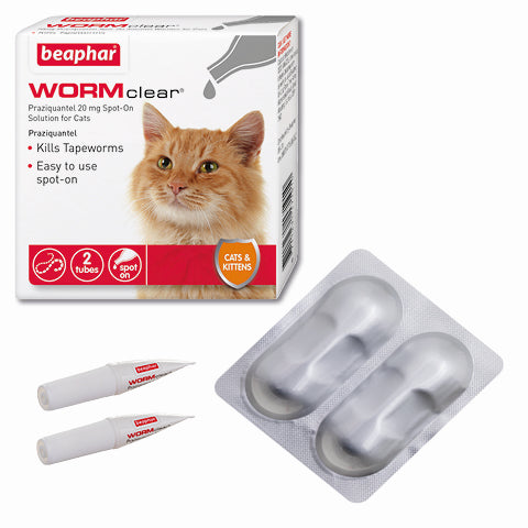 Beaphar WORMclear Worming Spot On for Cats 2 pipettes