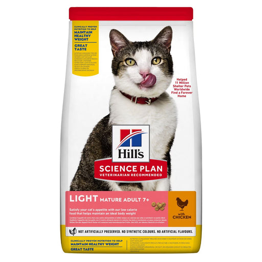 Hill's Science Plan Mature Adult 7+ Light with Dry Chicken Cat Food