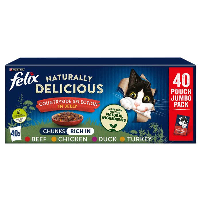 Felix Adult Naturally Delicious Countryside Selection in Jelly Wet Cat Food