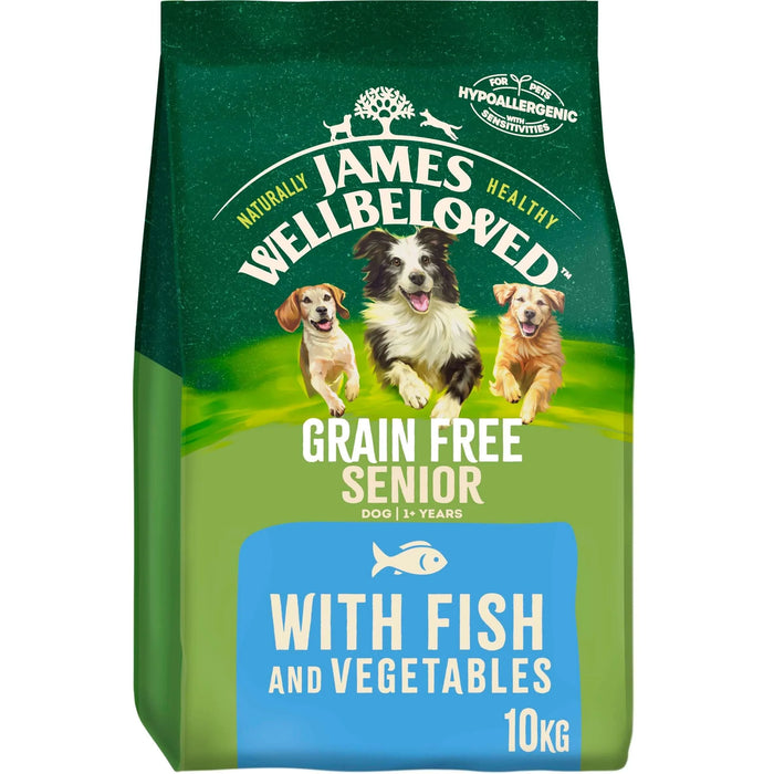 James Wellbeloved Grain Free Senior Fish & Vegetables Dry Dog Food 10kg