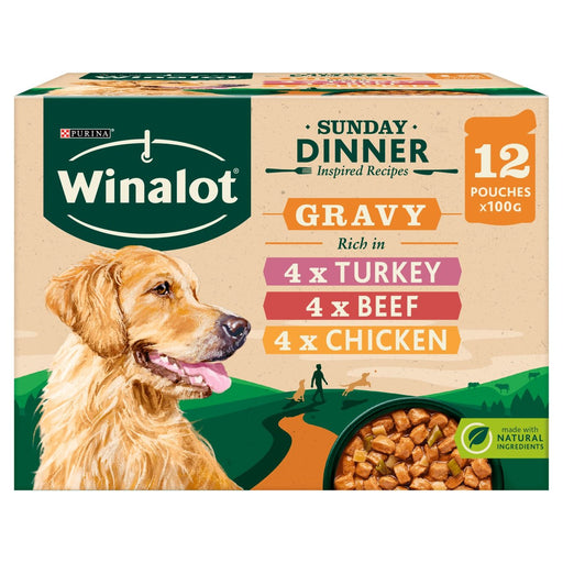 Winalot Adult Sunday Dinner Mixed in Gravy (Beef, Chicken, Turkey) Wet Dog Food