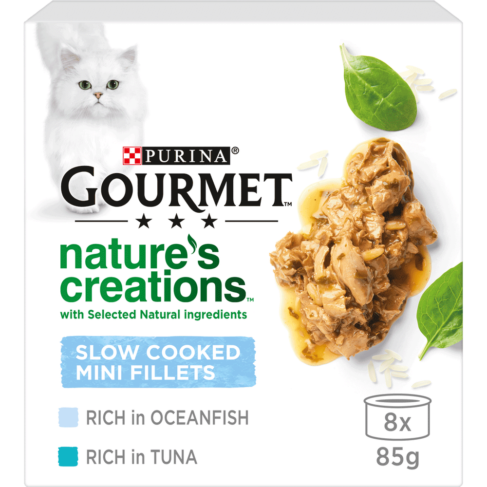 Gourmet Adult Nature's Creations Fish Wet Cat Food 8 x 85g