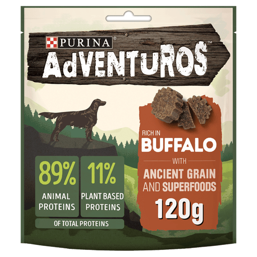 Adventuros Ancient Grain and Superfoods Rich in Buffalo Dog Treats 120g