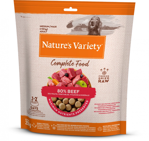 Nature's Variety Complete Freeze Dried Food Beef For Adult Medium/Maxi Dog 250g