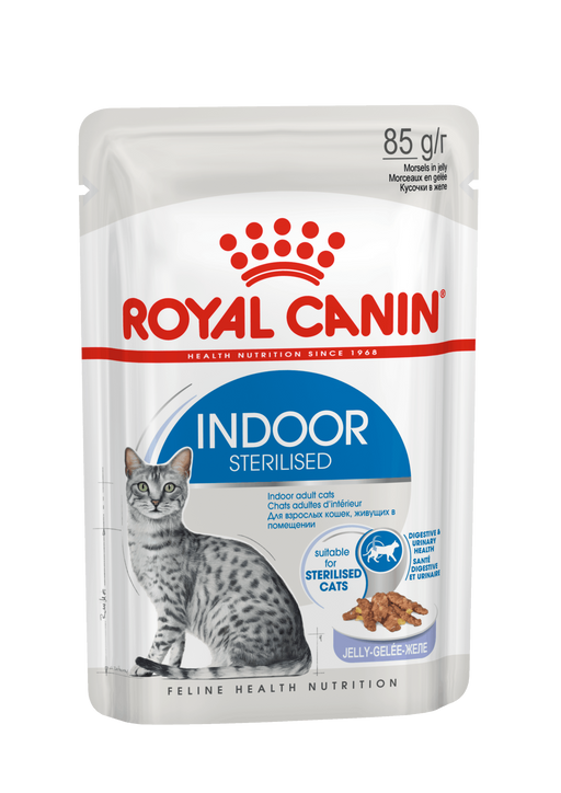 Royal Canin Adult Indoor Sterilised Morsels In Jelly Wet Cat Food