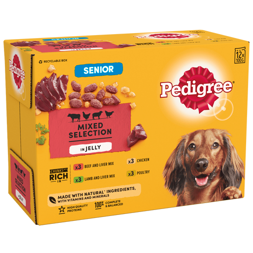 Pedigree Senior Mixed Selection in Jelly Wet Dog Food 12 x 100g