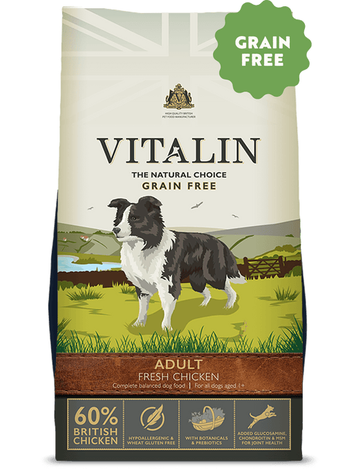 Vitalin Adult 60% Chicken Grain Free Dry Dog Food 12kg
