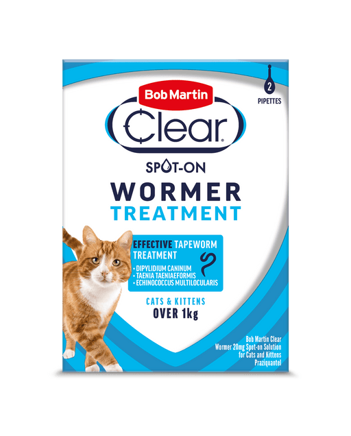 Bob Martin Clear Spot-On Wormer for Cats & Kittens