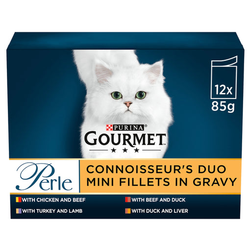 Gourmet Adult Perle Connoisseur's Duo in Gravy Wet Cat Food 12 x 85g