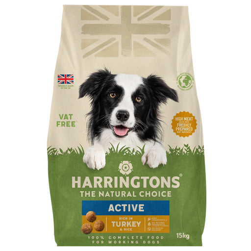 Harringtons Active Rich in Turkey & Rice Adult Dry Dog Food 15kg