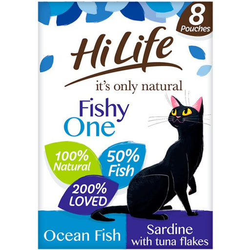 HiLife It's Only Natural The Fishy One Wet Cat Food 8 x 70g