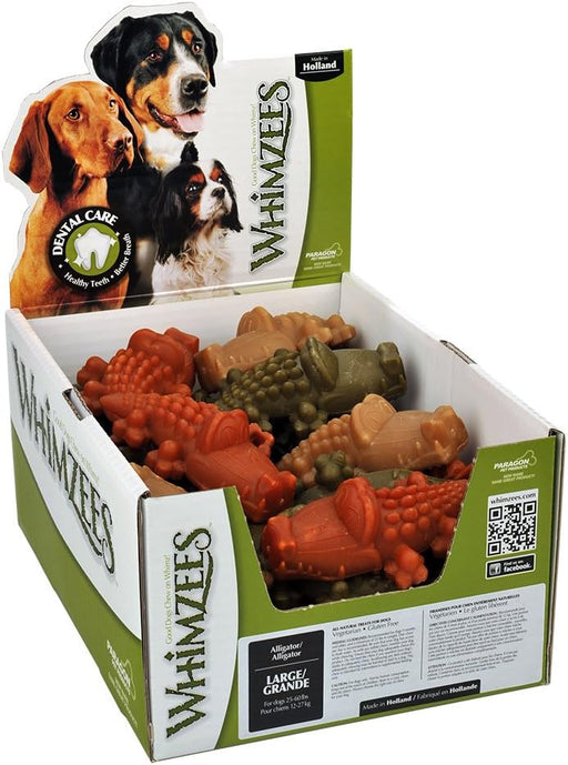 Whimzees Alligator Dental Treat for Large Dogs 30 pieces