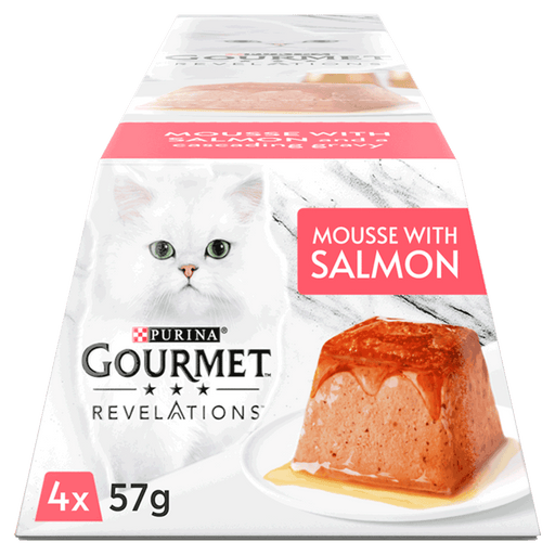 Gourmet Adult Revelations Mousse with Salmon Wet Cat Food 4 x 57g