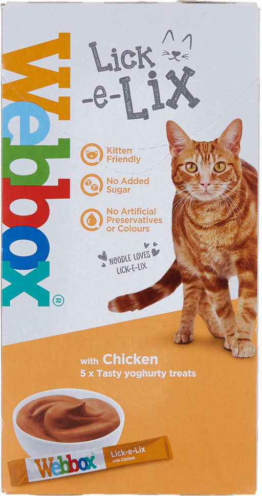 Webbox Lick e Lix Chicken Cat Treats 5 x 15g
