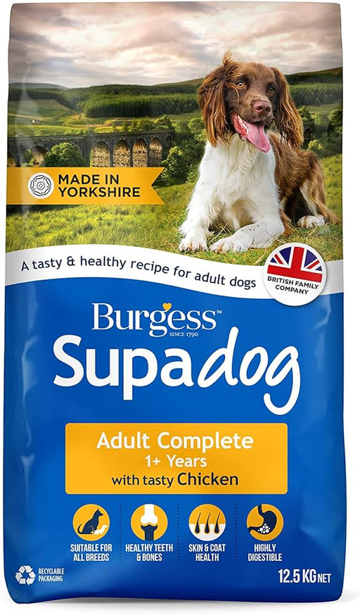 Burgess Supadog Adult with Chicken Dry Dog Food 12.5kg