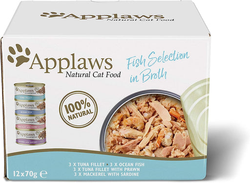 Applaws Adult Fish Selection in Broth Wet Cat Food 12 x 70g