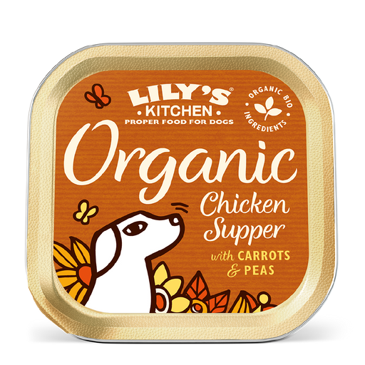Lily's Kitchen Organic Chicken Supper with Carrots & Peas Wet Dog Food 150g