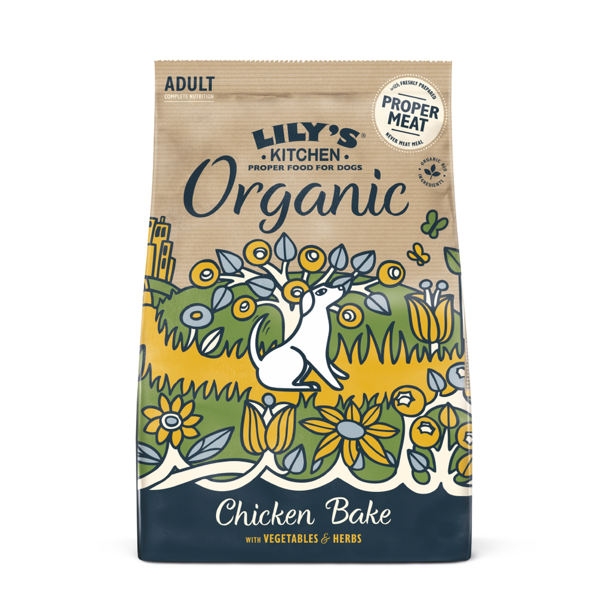 Lily's Kitchen Adult Organic Chicken & Vegetable Dry Dog Food 2.5kg