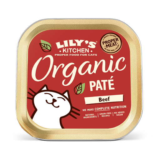 Lily's Kitchen Organic Beef Paté Wet Cat Food 85g
