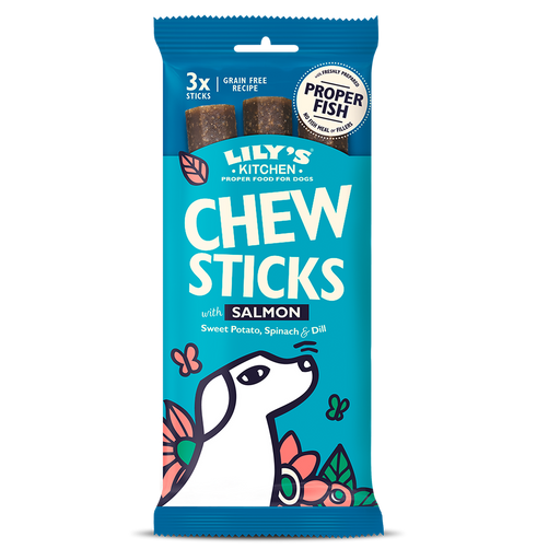 Lily's Kitchen Chew Sticks with Salmon Dog Treats 3 sticks (120g)