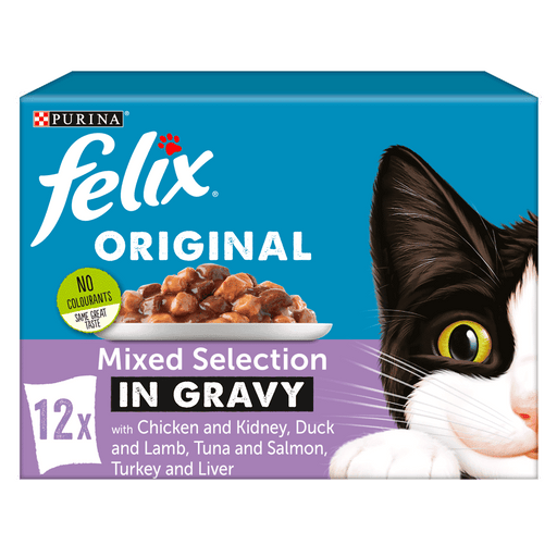 Felix Adult Original Mixed Selection in Gravy Wet Cat Food 12 x 100g