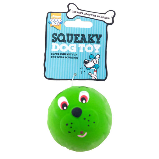 Good Boy Squeaky Face Ball Dog Toy 1 ball