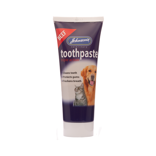Johnsons Beef Triple Action Toothpaste for Dogs & Cats 50g