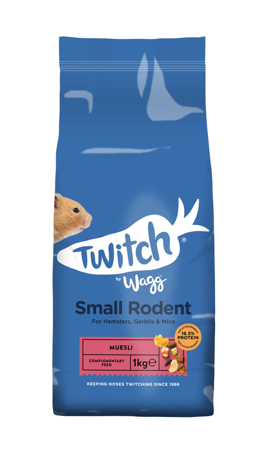 [Clearance Sale] Wagg Twitch Small Rodent Muesli for Hamster/Gerbil & Mouse Food 1kg