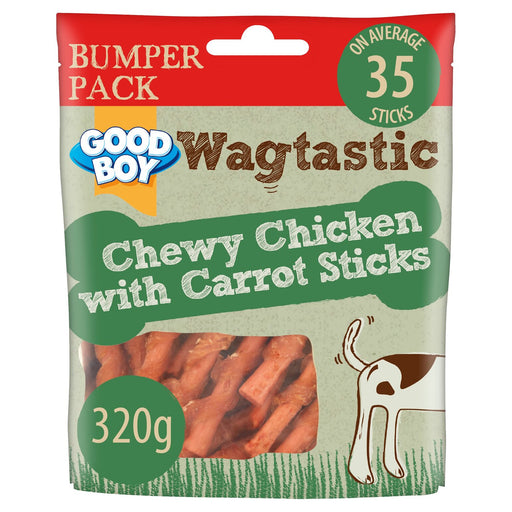 Good Boy Chewy Chicken & Carrot Sticks Dog Treats 320g