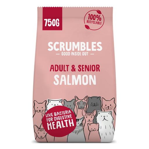 Scrumbles Adult & Senior Salmon Dry Dog Food