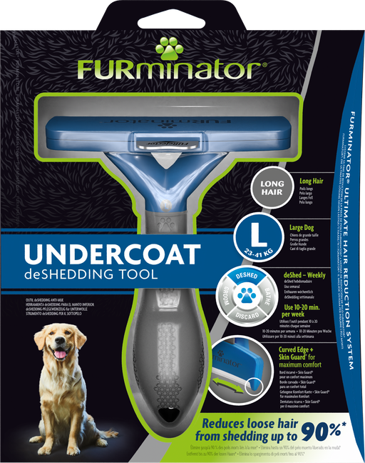 FURminator Undercoat deShedding Tool for Large Long Hair Dog