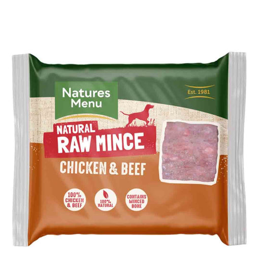 Natures Menu Frozen Chicken and Beef Mince Dog Food 400g