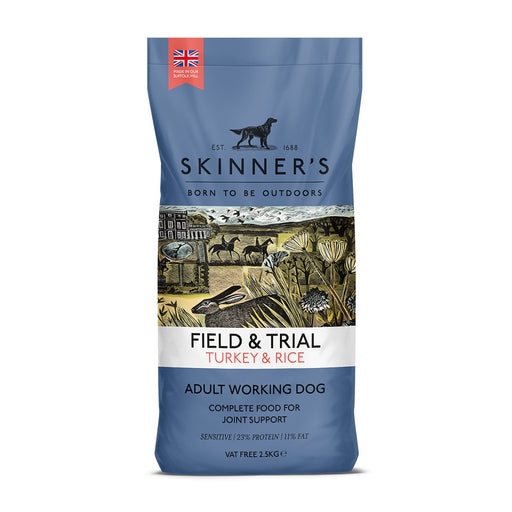 Skinner's Field & Trial Turkey and Rice Adut Working Dry Dog Food 15kg