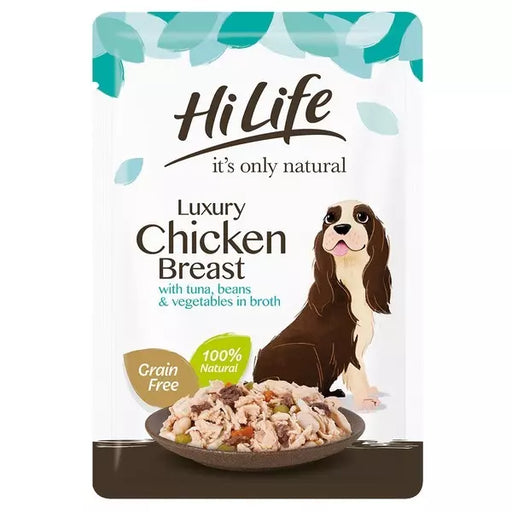 HiLife It's Only Natural Luxury Chicken with Tuna & Garden Vegetables Wet Dog Food 100g