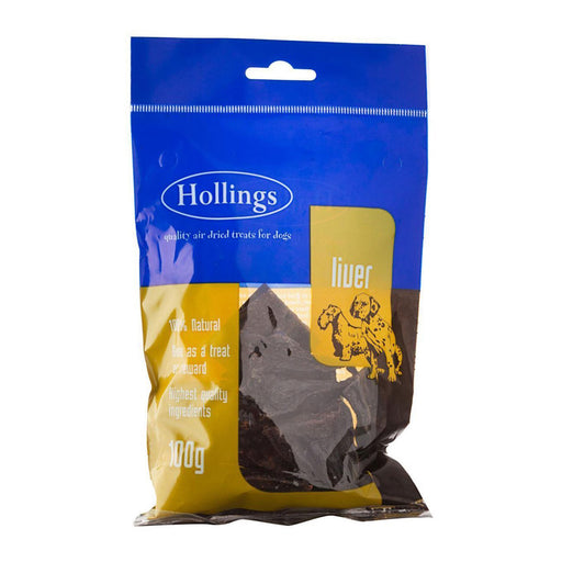 Hollings Liver Air Dried Pre Pack Natural Dog Chews 100g