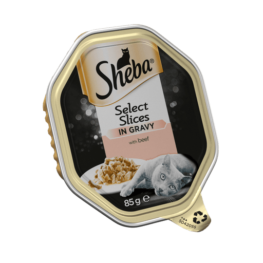 Sheba Select Slices in Gravy with Beef Wet Cat Food 85g