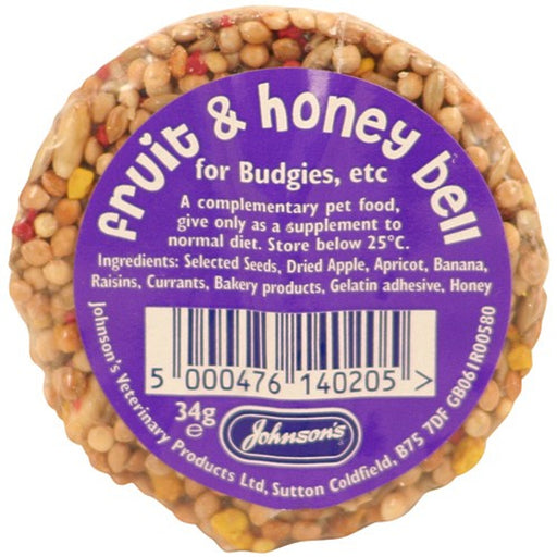 Johnsons Fruit & Honey Bells for Budgies 34g