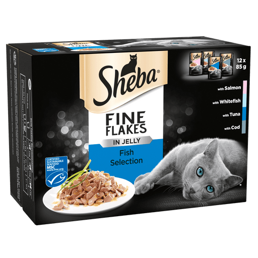 Sheba Fine Flakes in Jelly Fish Wet Cat Food