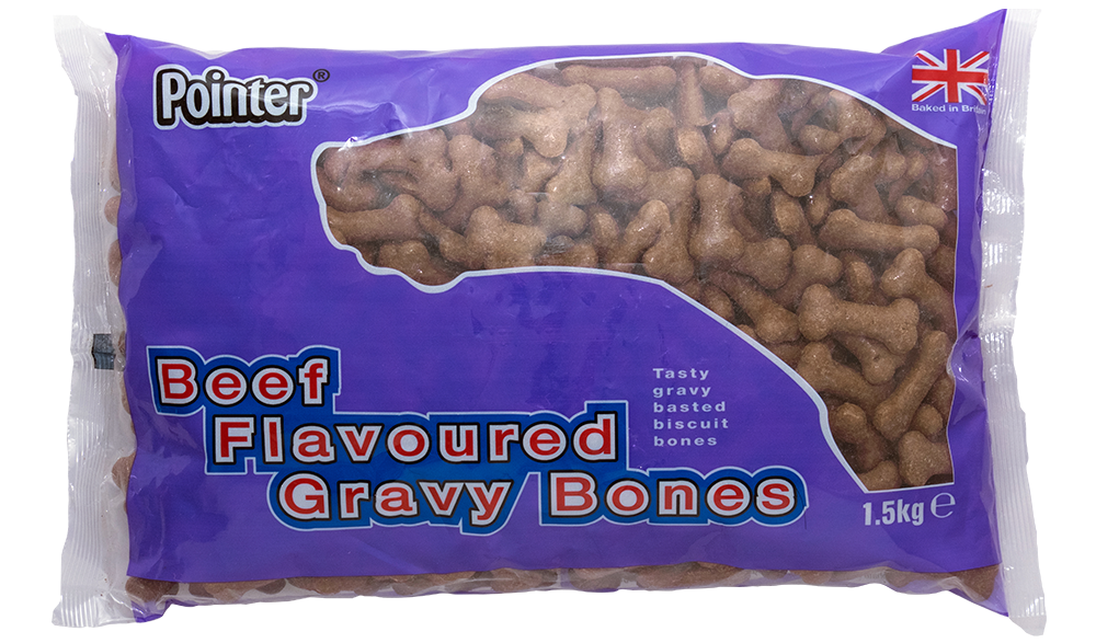 Pointer Beef Gravy Bones Dog Treats 1.5kg