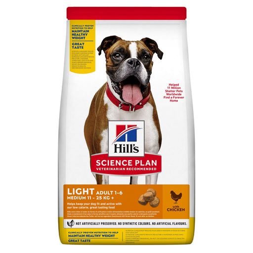 Hill's Science Plan Adult Light Medium with Chicken Dry Dog Food