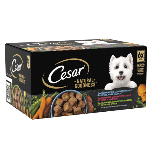 Cesar Natural Goodness Variety Pack Wet Dog Food 6 X 400g