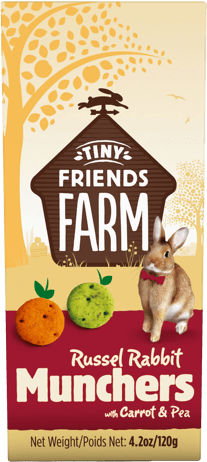 Supreme Tiny Friends Farm Russel Rabbit Food Munchers 120g