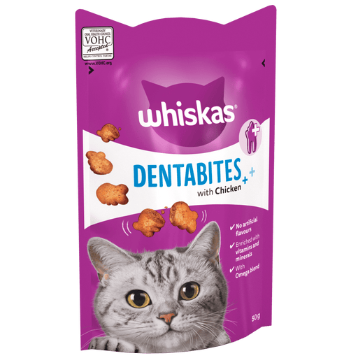 Whiskas Dentabites with Chicken Adult Cat Dental Treats 50g