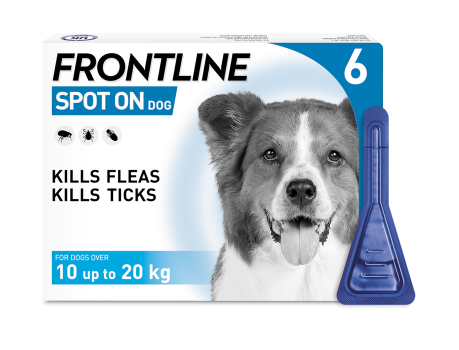 Frontline Spot On Flea & Tick Treatment Medium Dog (10-20kg) - 6 pack