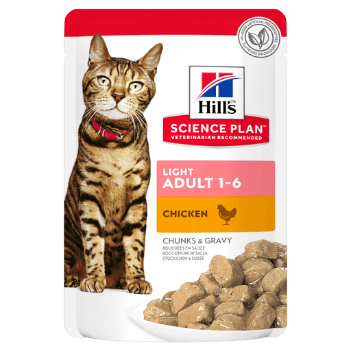 Hill's Science Plan Adult Light Chicken Cat Food Pouches - 12 x 85g