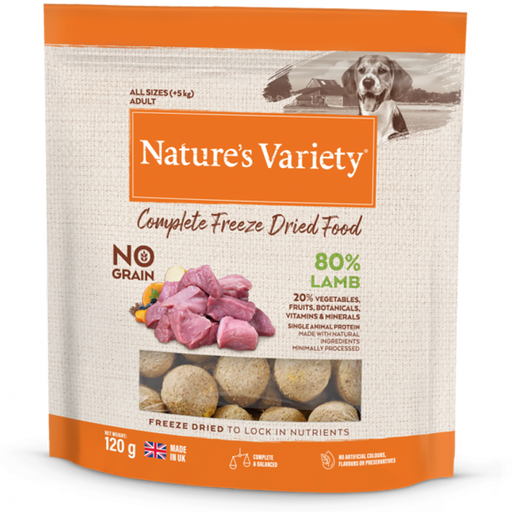 Nature's Variety Complete Freeze Dried Food Lamb For Adult Dogs 120g
