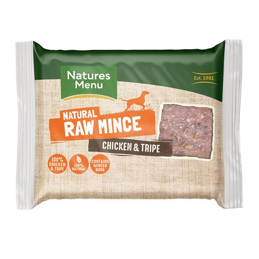 Natures Menu Frozen Chicken and Tripe Mince Dog Food 400g